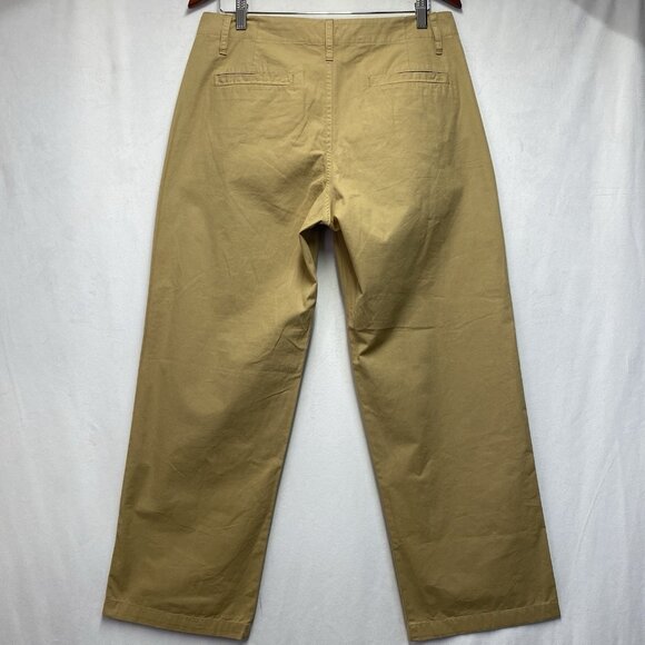 J.Crew High-Rise Wide Leg Khaki Chino Pants Women Size 29 Beige Flat Front New - Picture 3 of 16